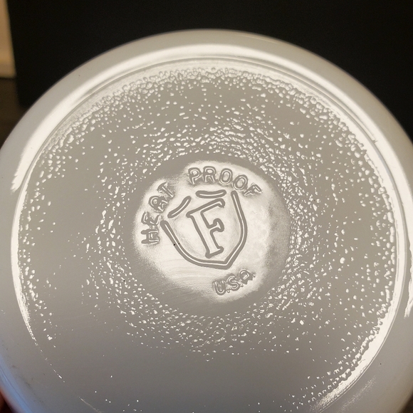 Federal Glass 3 Small Milk Glass Bowls. Blue Flowers. Vintage. - Picture 3 of 6